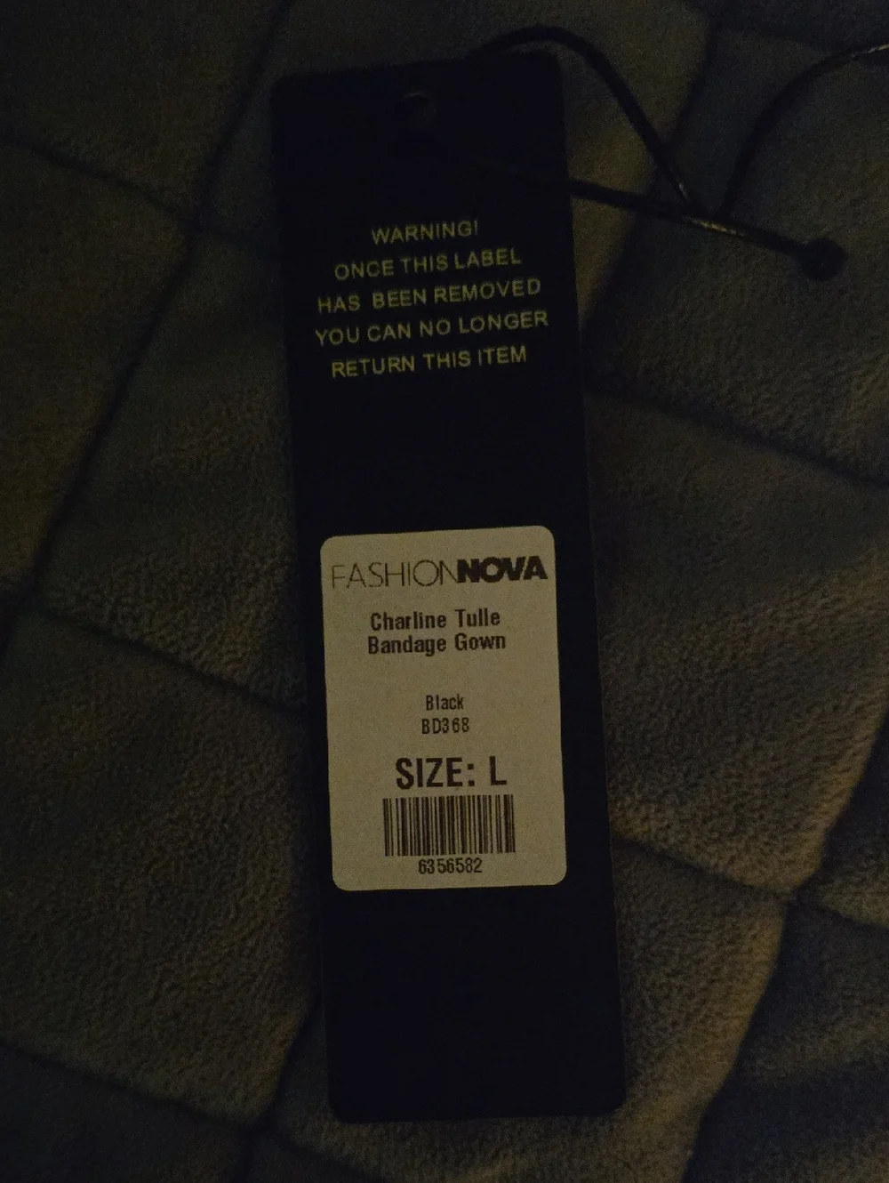 Black Tiered Tulle Mermaid Dress - Picture 2 of 4